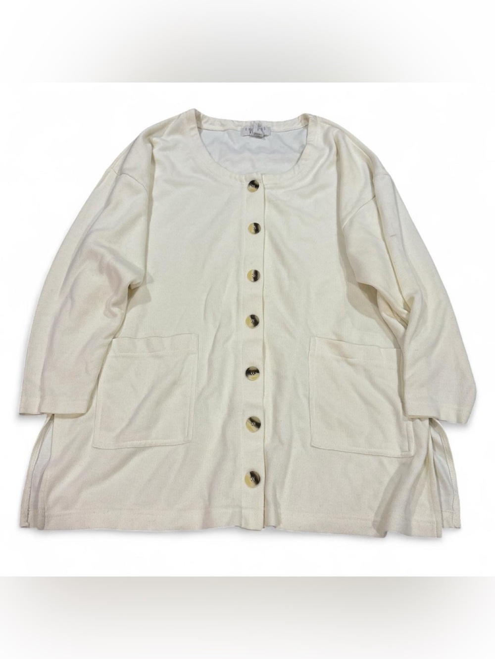Vintage Express Tricot Knit Jersey Oversized Cardigan